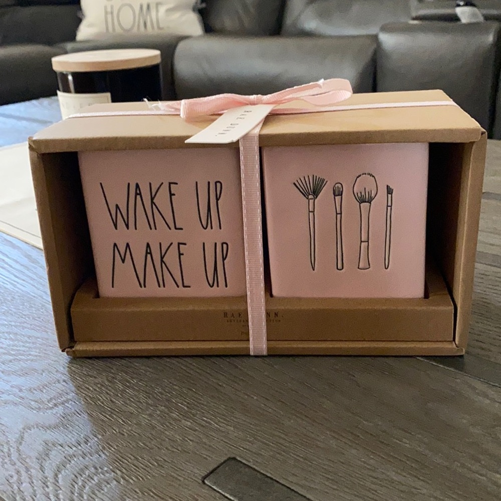 Rae Dunn wake up and makeup set